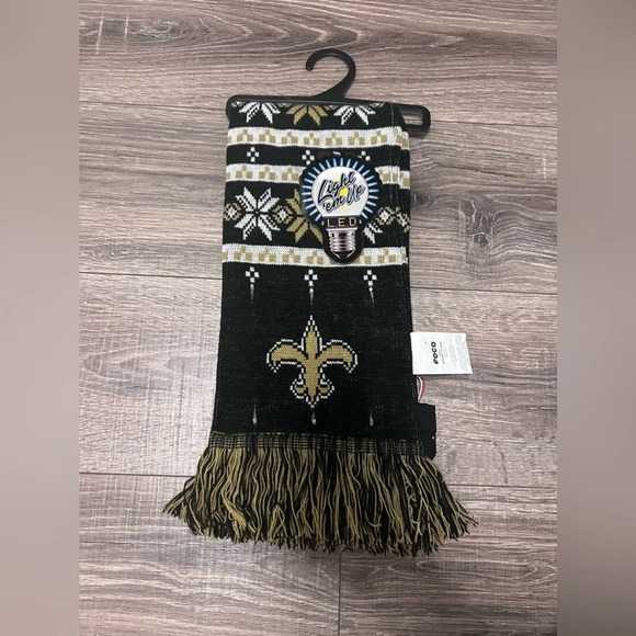 NFL Football Team Saints LED Light Up Scarf NWT - Picture 1 of 6
